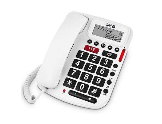 Téléphone Fixe pour Personnes Âgées SPC 3293B Blanc SPC BBS0204523
