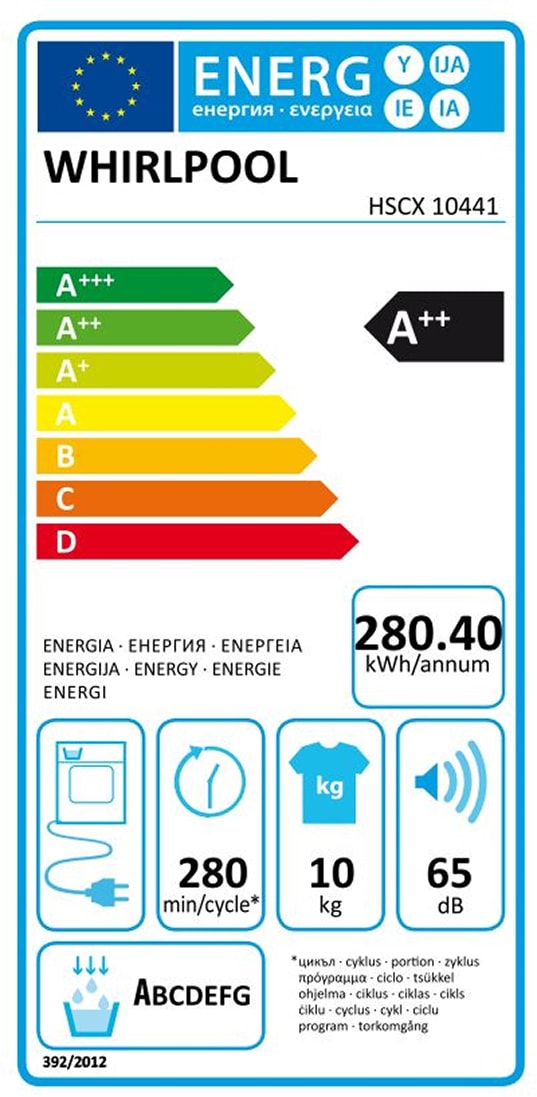 WHIRLPOOL SECHE-LINGE 10KG HSCX10441, Sèche-linge, Laver - sécher, Ménage