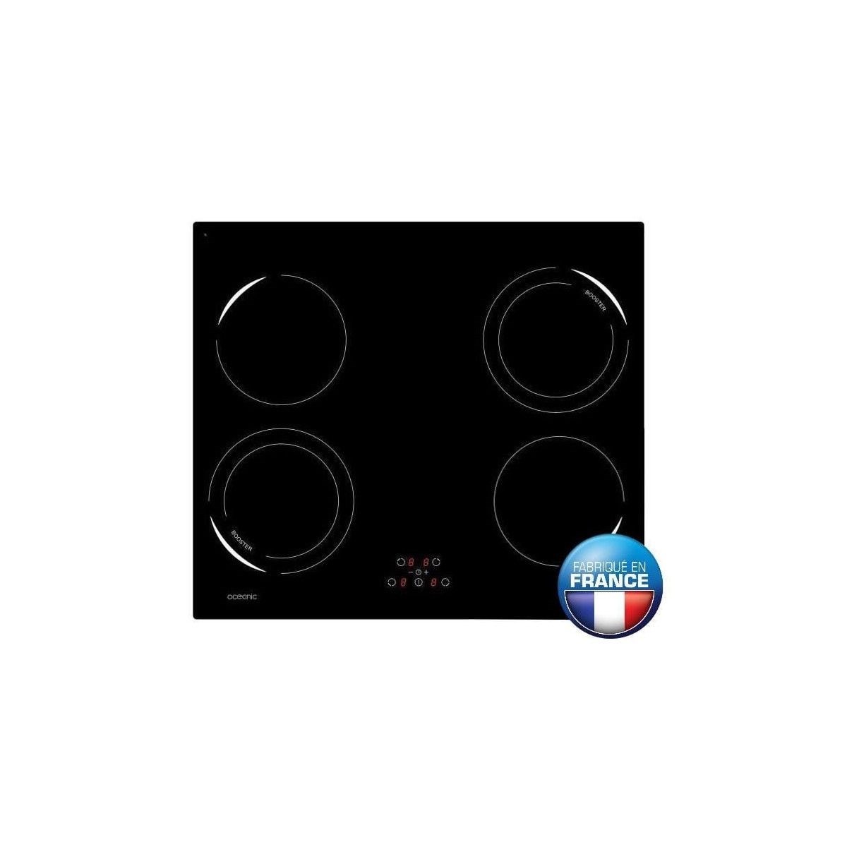 OCEANIC OCEATI4Z2B Table de cuisson a induction4 zones6500WL59xP52cmRevetement verreNoir
