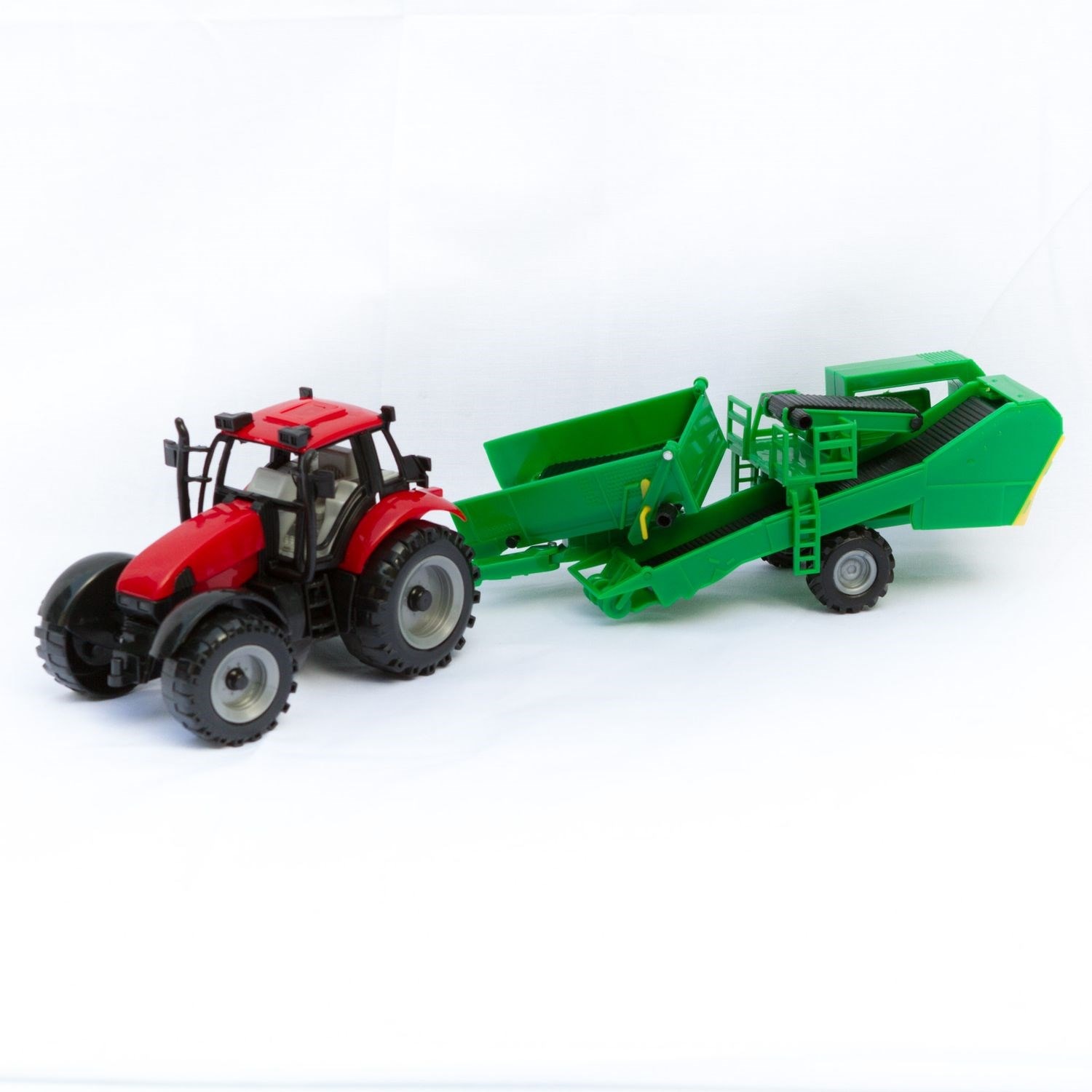 Jouet Tracteur avec remorque - Rouge et vert BE TOYS