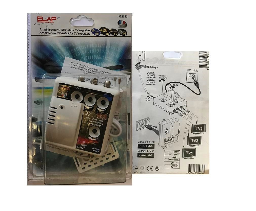 TronicXL Répartiteur 4 Voies BK Câble Repartiteur D'antenne