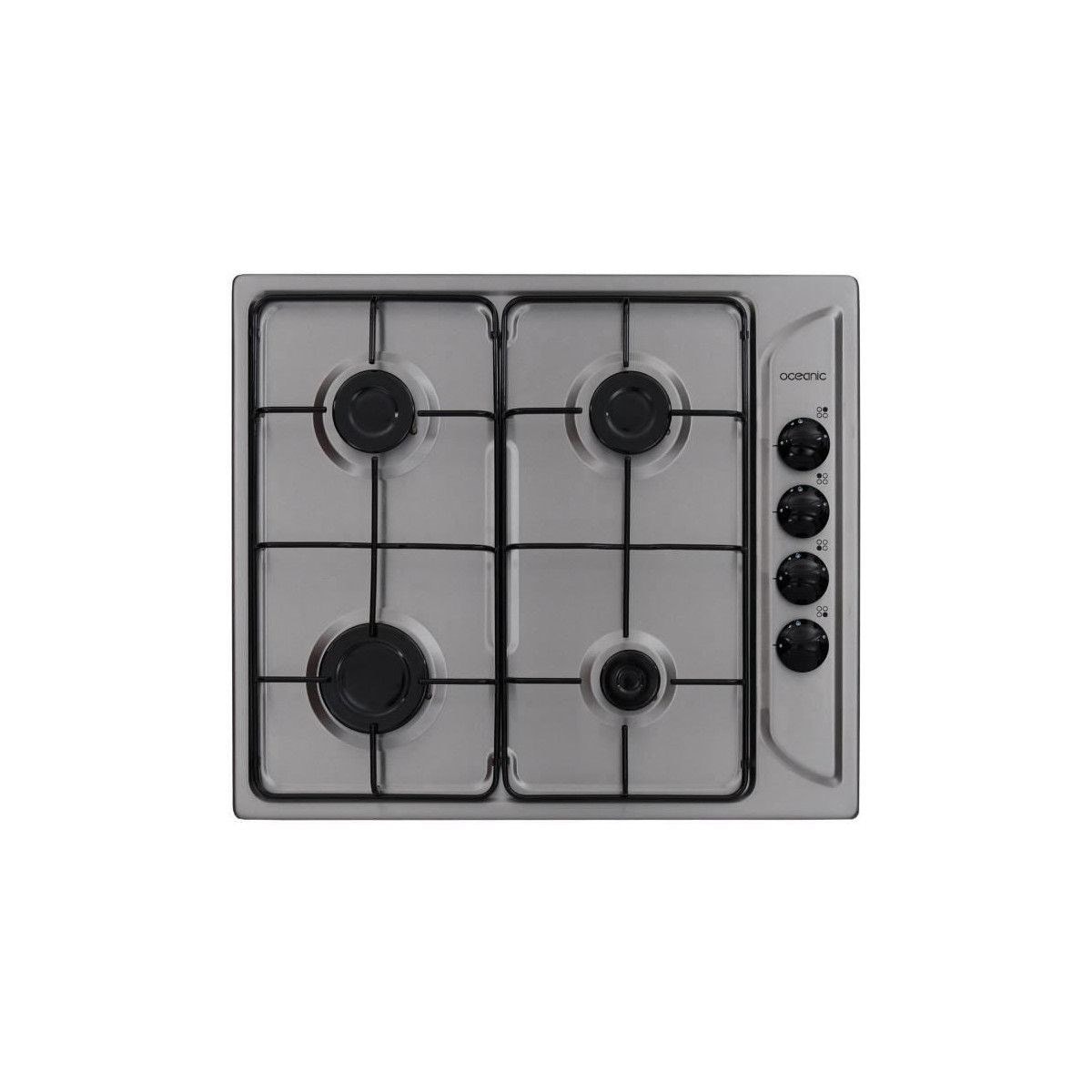 OCEANIC OCEACTG4X Table de cuisson gaz4 foyersL58xP50cmRevetement