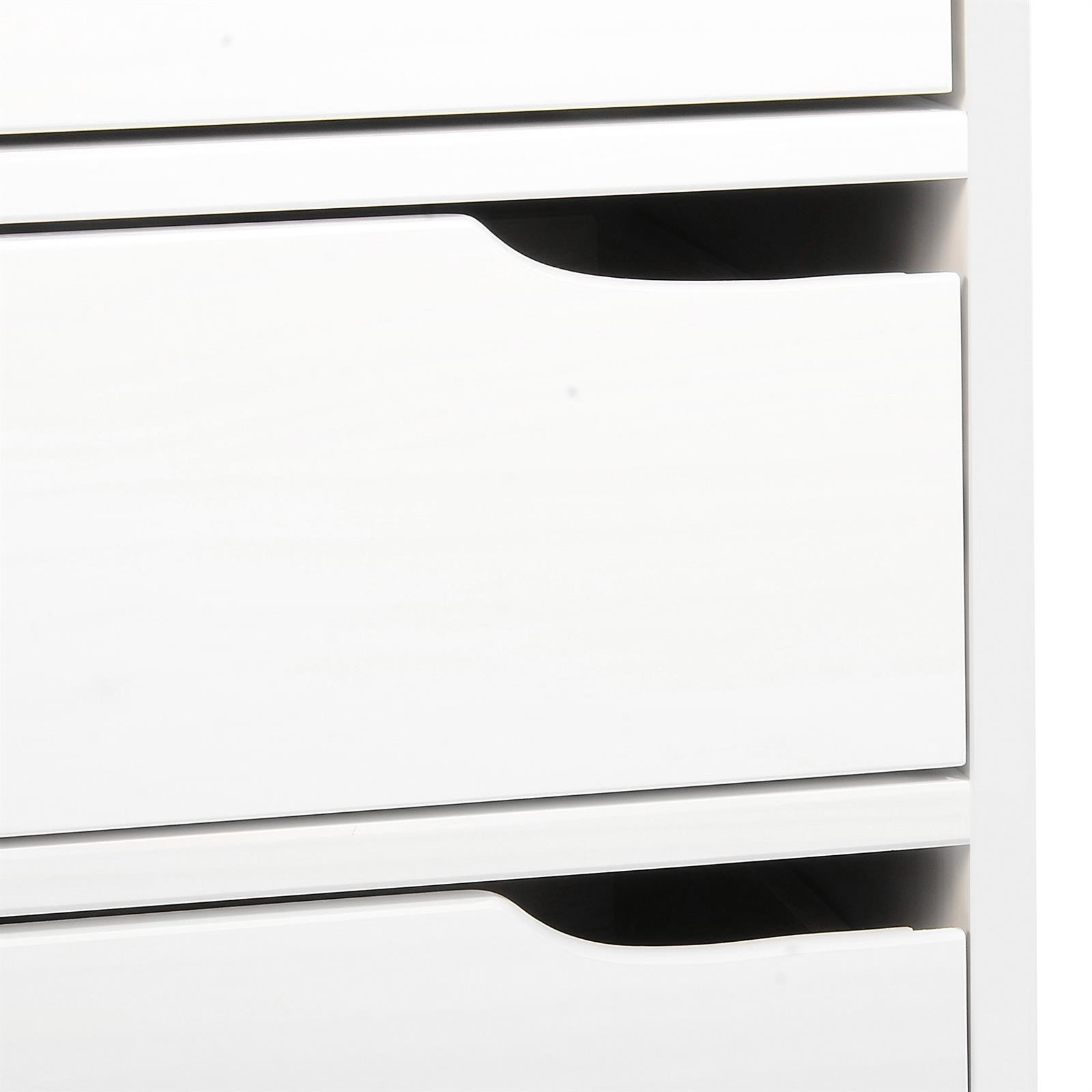 Bureau HUGO avec rangement 5 tiroirs style scandinave en pin massif vernis  naturel et lasuré gris