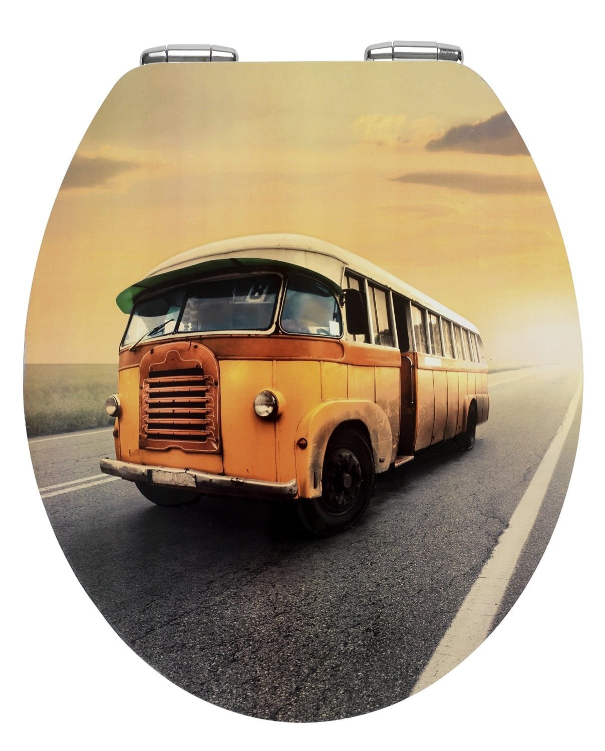 Abattant WC Vintage Bus Easy-Close - Dim : 38,8 x 44,5 cm -PEGANE- PEGANE  Pas Cher 