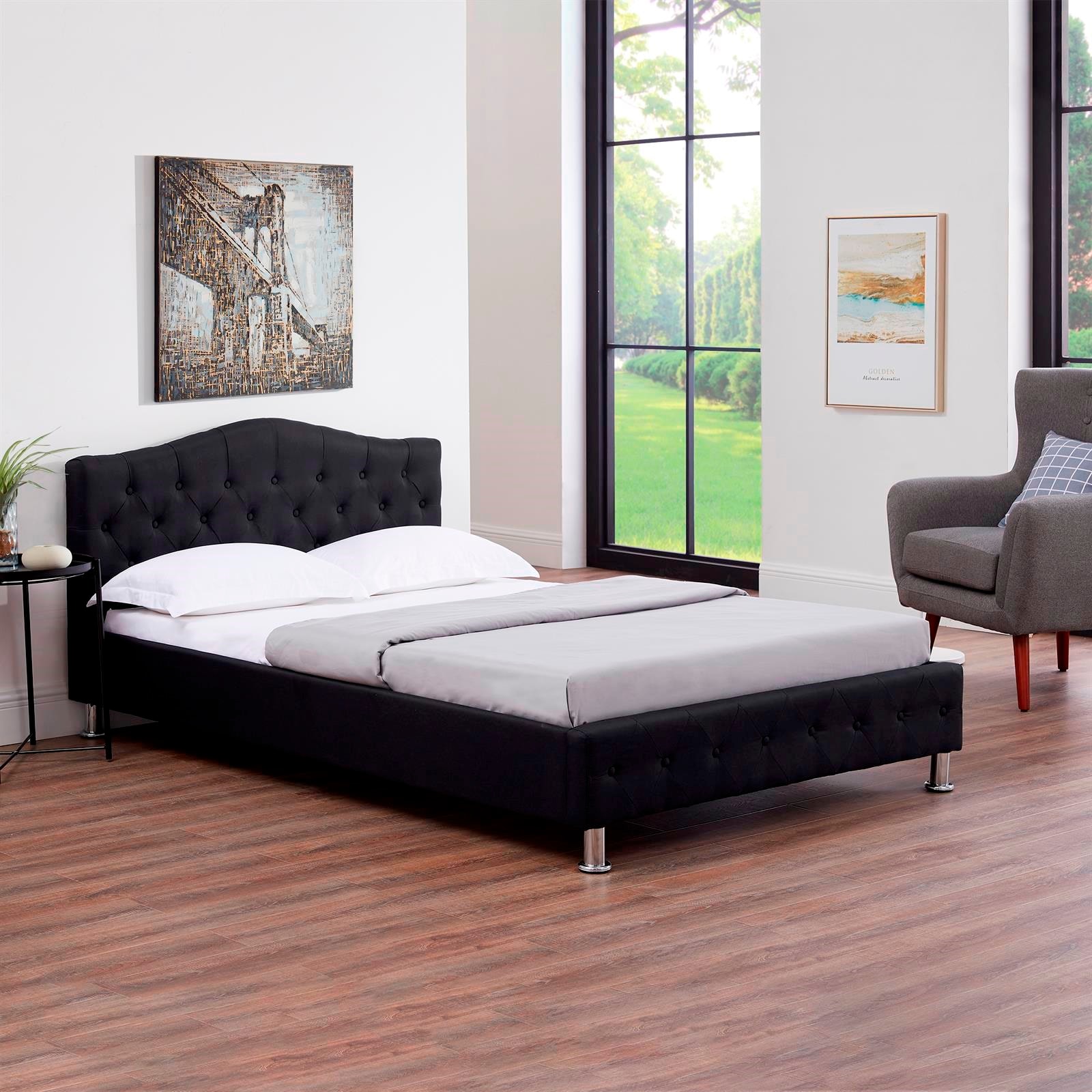 Lit simple pour adulte BIARRITZ 120x190 cm 1 place et demi / 1 personne