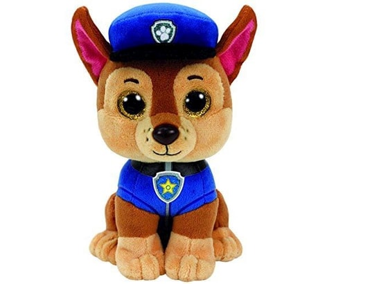 Doudou Beanie Boo's Ty Pat Patrouille Chien Chase Regular 15cms