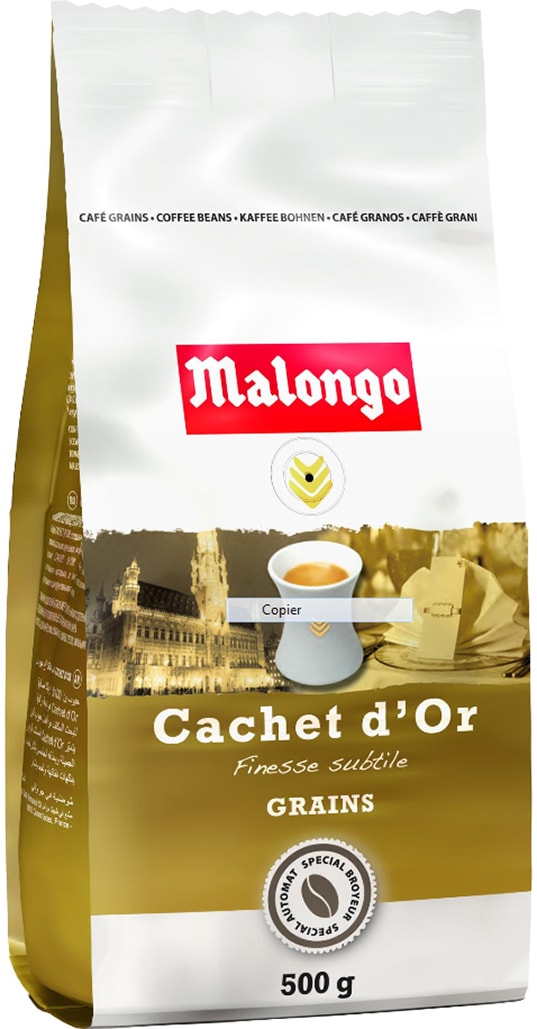 Café MALONGO Cachet d'or Grains 500g Pas Cher 