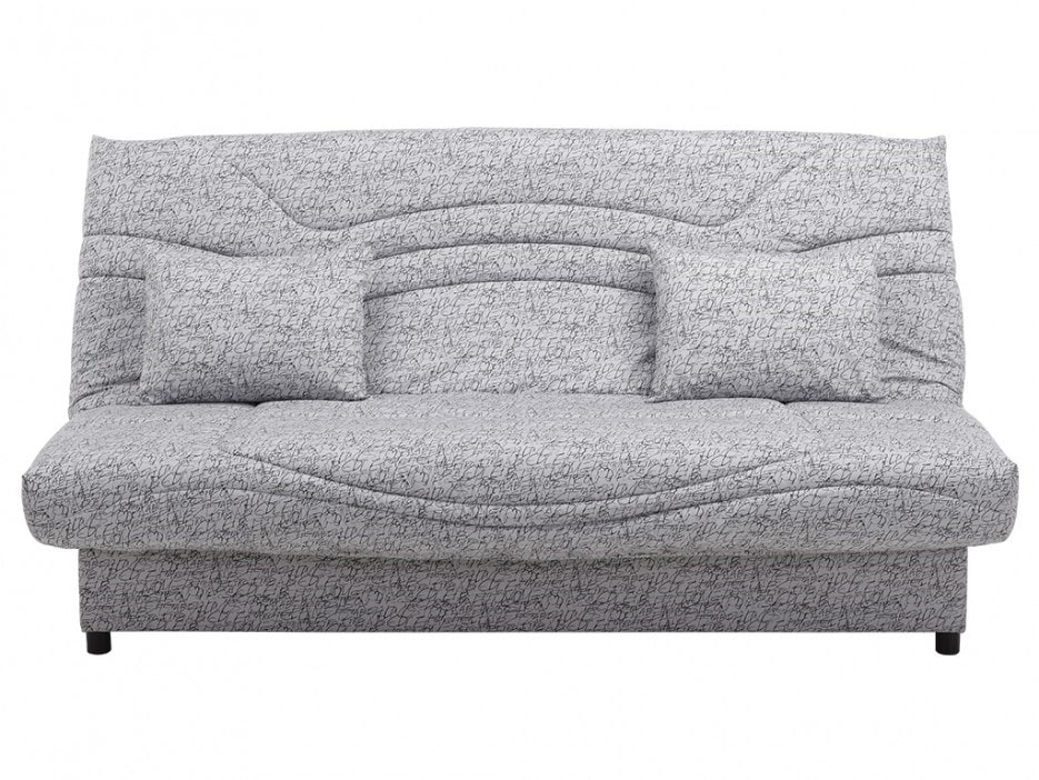 Canapé Clic-Clac 3 Places Good Night Saloon - Convertible Avec Rangement | Tissu Noir Imprimé