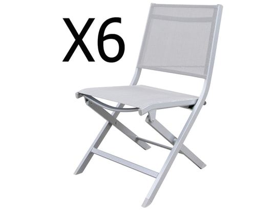 Et Chaises Aluminium En 6 De Jardin Textilène Pliantes Lot W2IDEH9