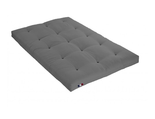 Matelas futon coton couleur - gris clair, dimensions - 140 x 190