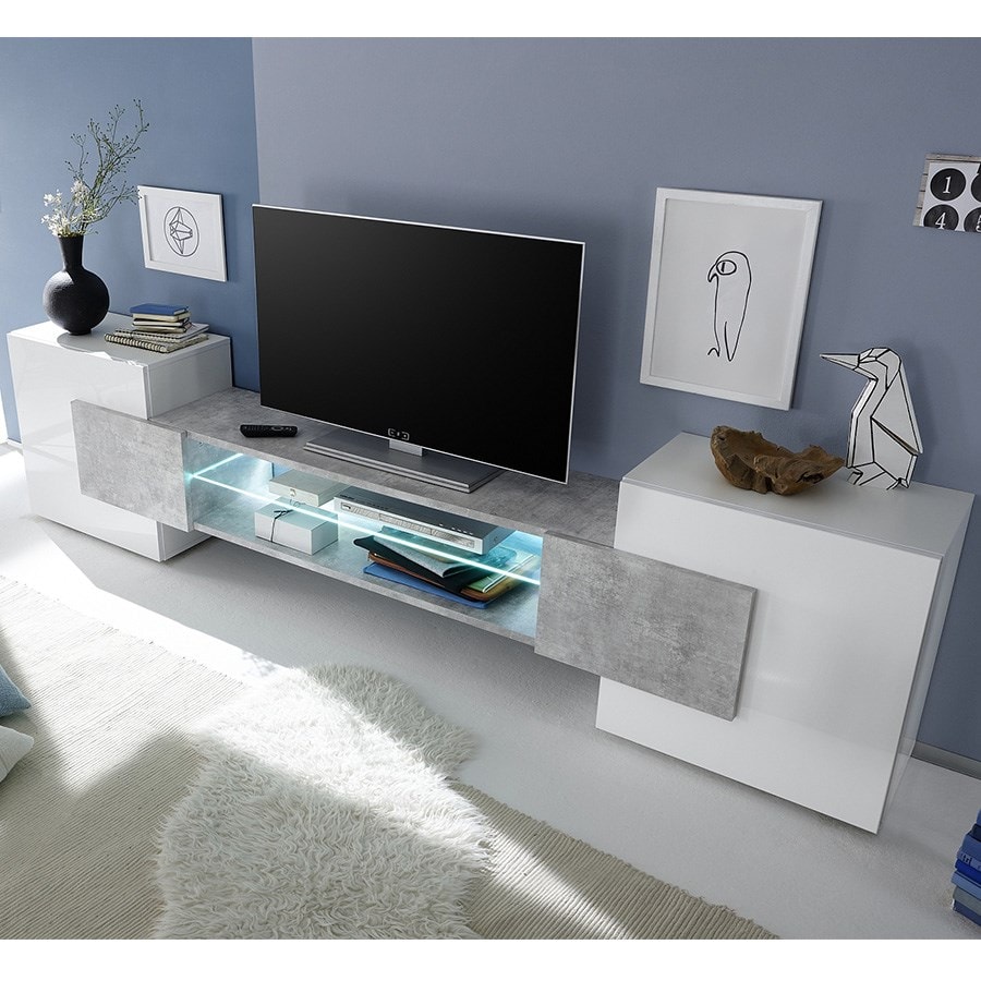 meuble tele design blanc