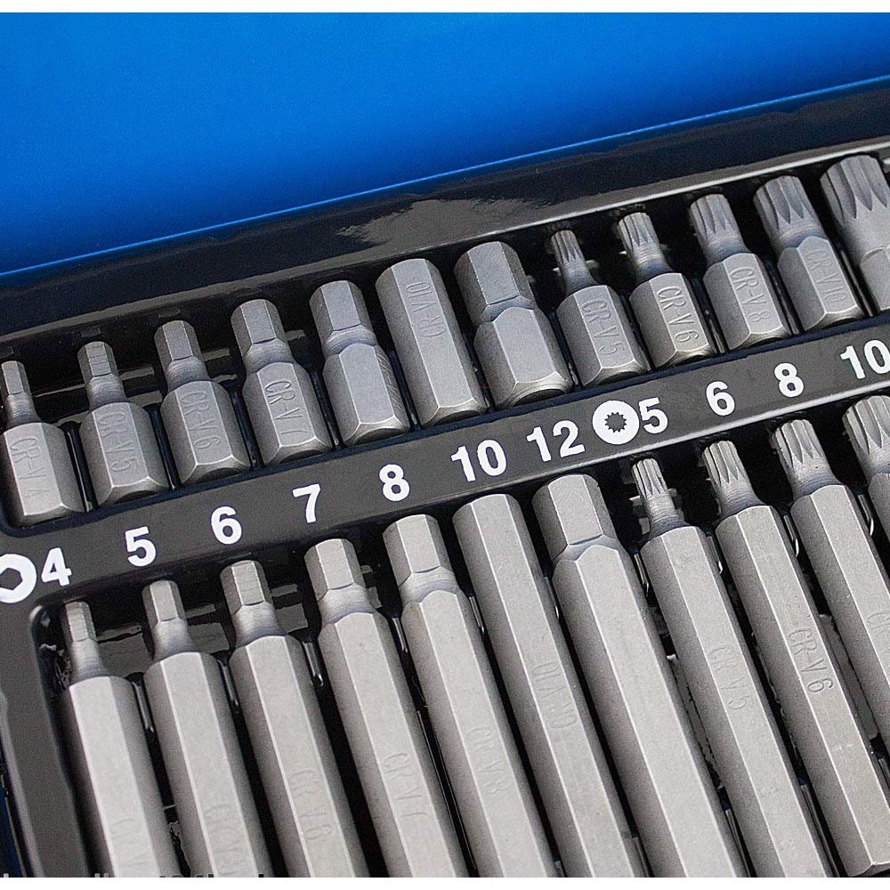 Coffret Embouts Vissage Douilles Spline Torx Pans Courts Longs