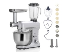 ROBOT MULTIFONCTION 500W AVEC BLENDER ET BOL MELANGEUR LE PARTENAIRE XL  GRIS DE KITCHENCOOK