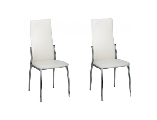 2 Chaises de cuisine salon salle à manger design blanches 2 Chaises de cuisine salon salle à manger design blanches