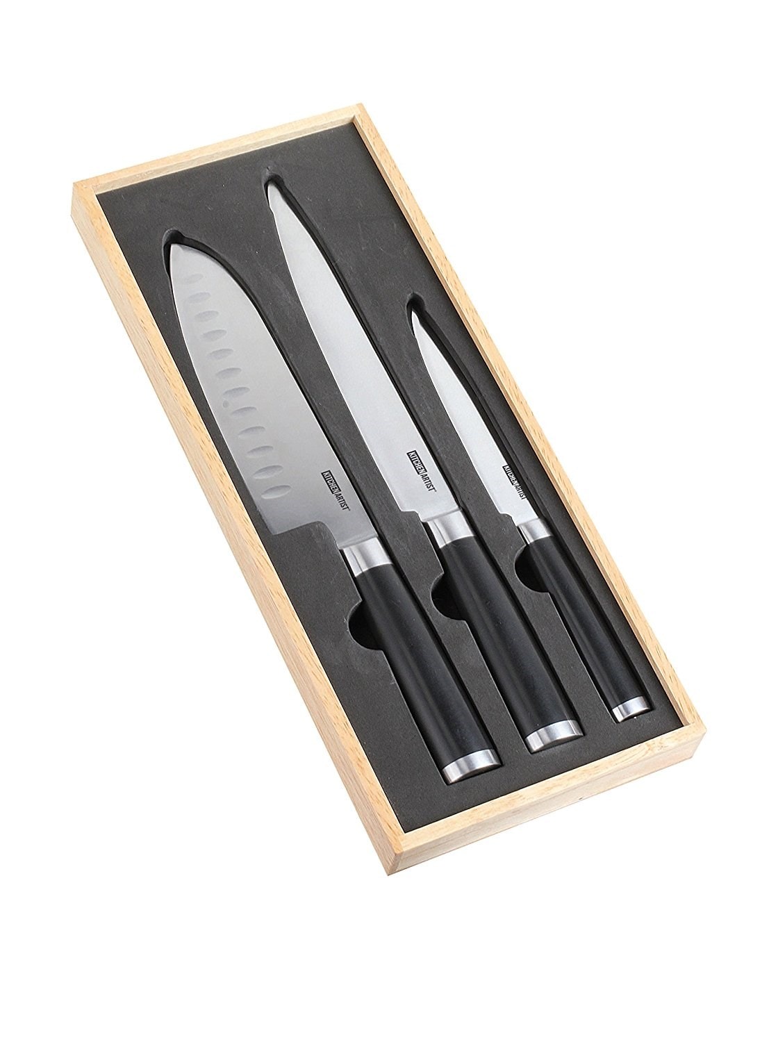 Set de 3 couteaux japonais en coffret MEC115 KITCHEN ARTIST mec115 Pas Cher  