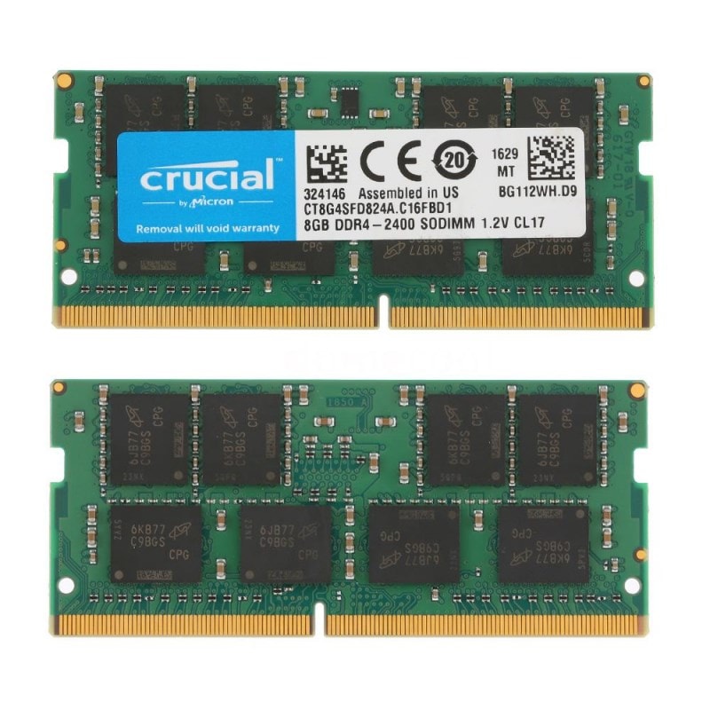 Barette Mémoire RAM 1Go DDR - Marque Crucial - Référence CT12864Z40B.M16TFY - Occasion Fonctionnelle