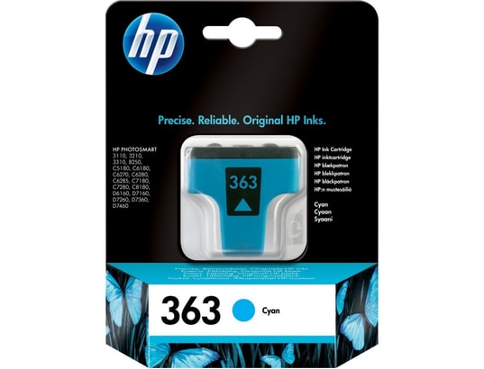 Cartouche D'encre Compatible HP 363 Cyan - Générique, Neuf, Pour Imprimantes à Jet D'encre
