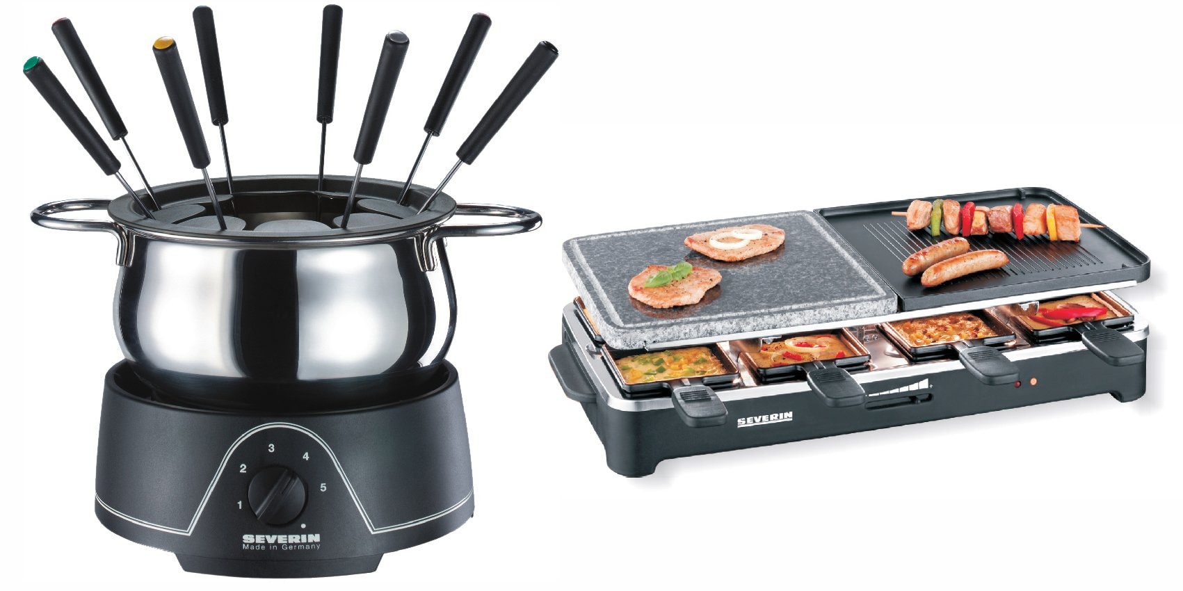 SEVERIN Fondue 2400 + Raclette 2341 Pas Cher Duo Fondue + Raclette