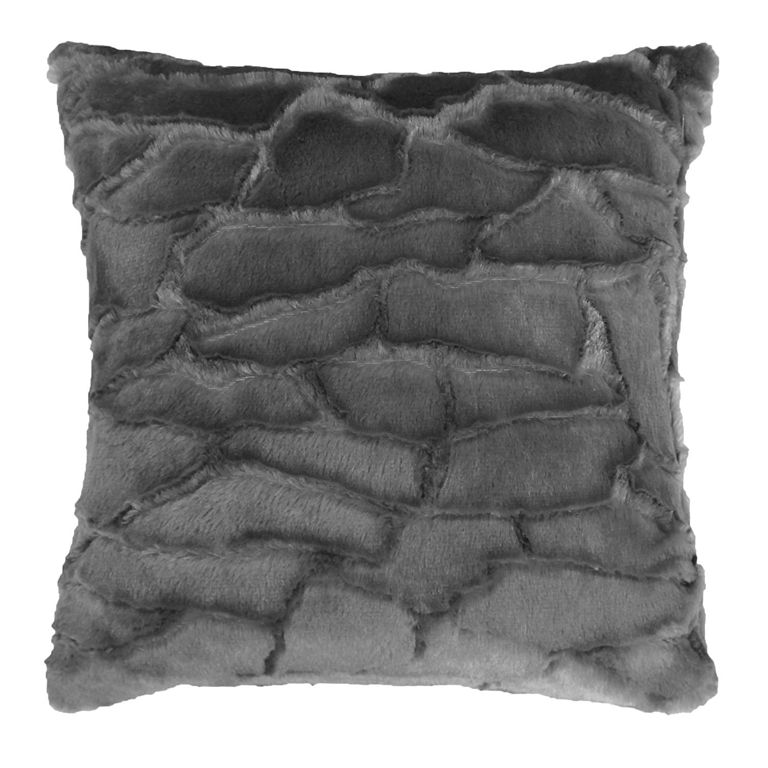 Couverture Double Face Imitation Fourrure 220x240cm - Douce Et Chaude - Anthracite - Brandsseller