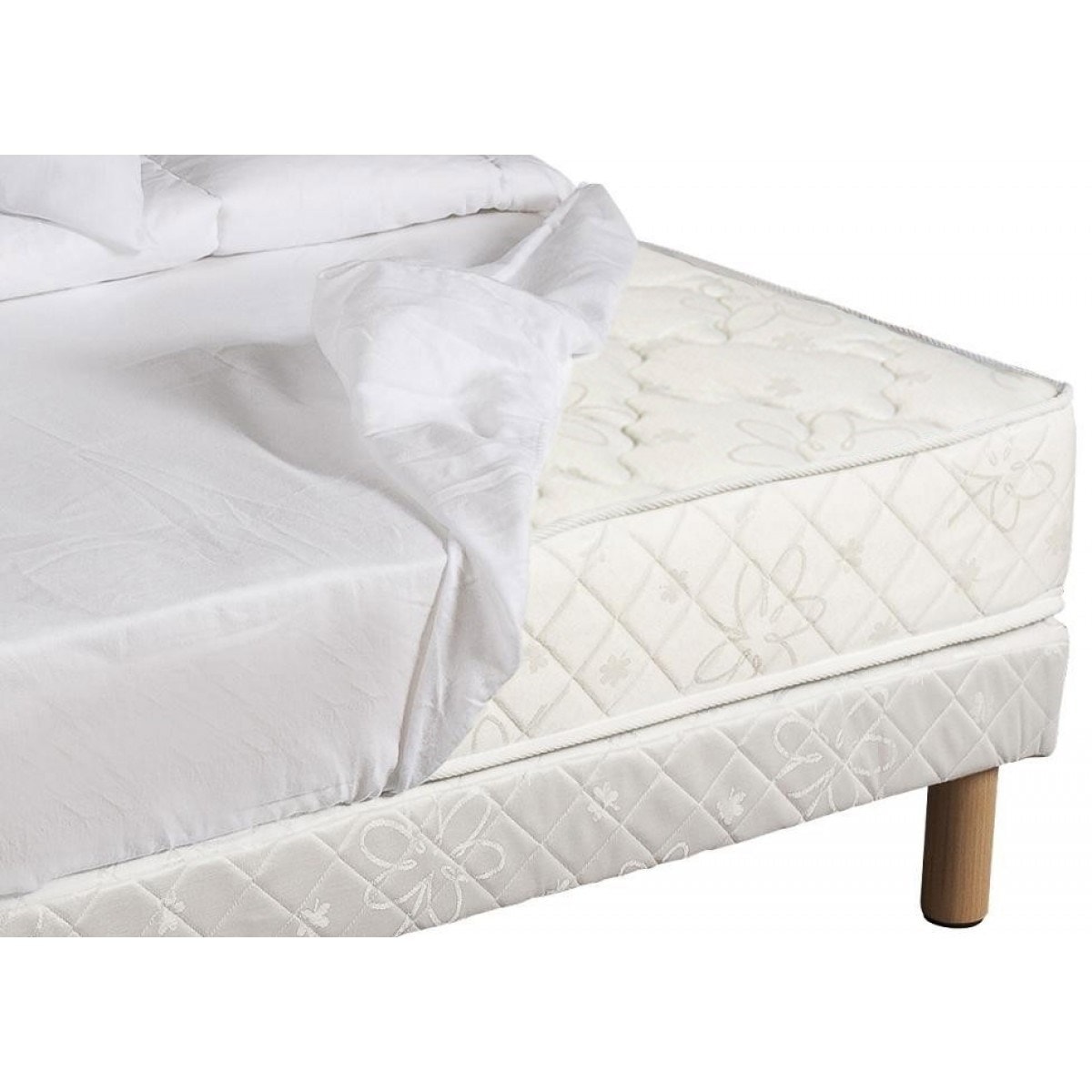 Drap housse matelas adulte 100x200 100% coton blanc