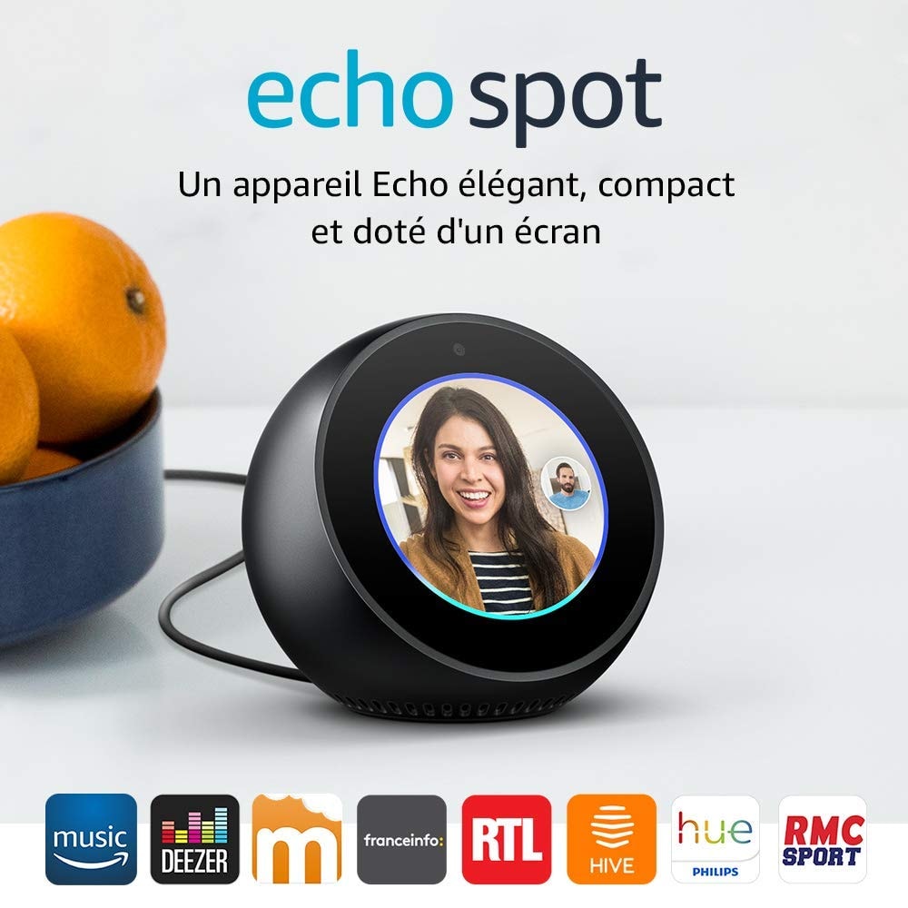 Enceinte Connectée Intelligente  ECHO  Echo Spot - Noir Pas  Cher 