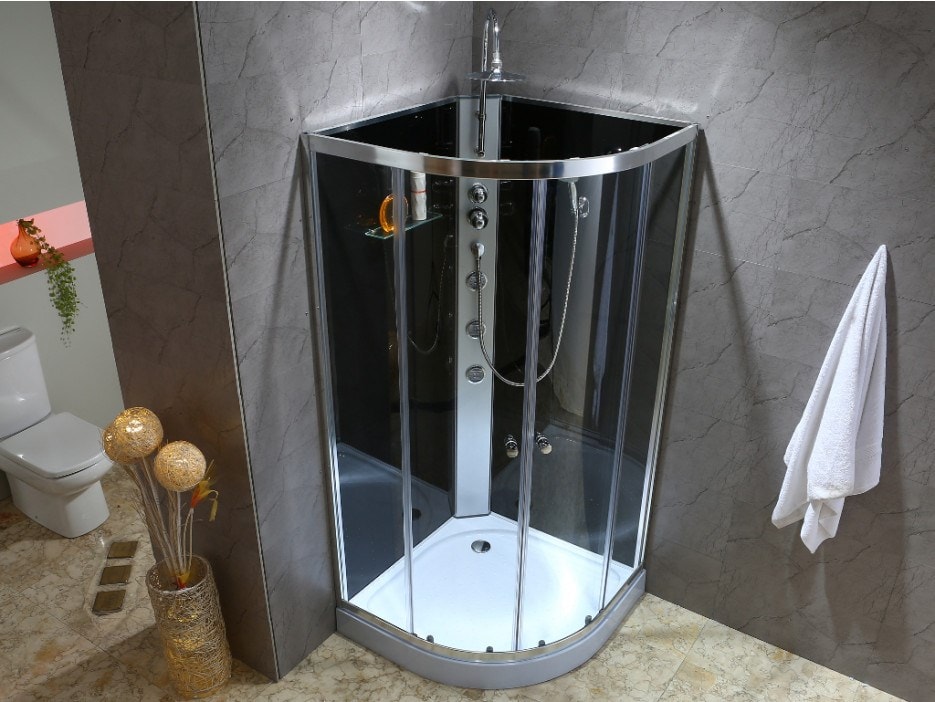 Cabine de douche hydromassante d'angle TALULA 3 jets de massage