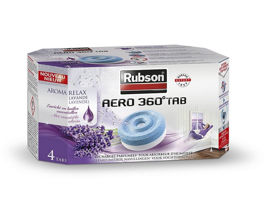 4 recharges absorbeur d'humidité Basic - RUBSON