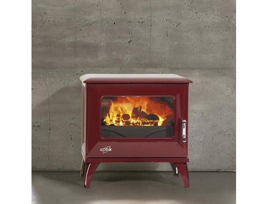 poêle à bois fonte émaillée 6,5kw prune - 388117prune GODIN