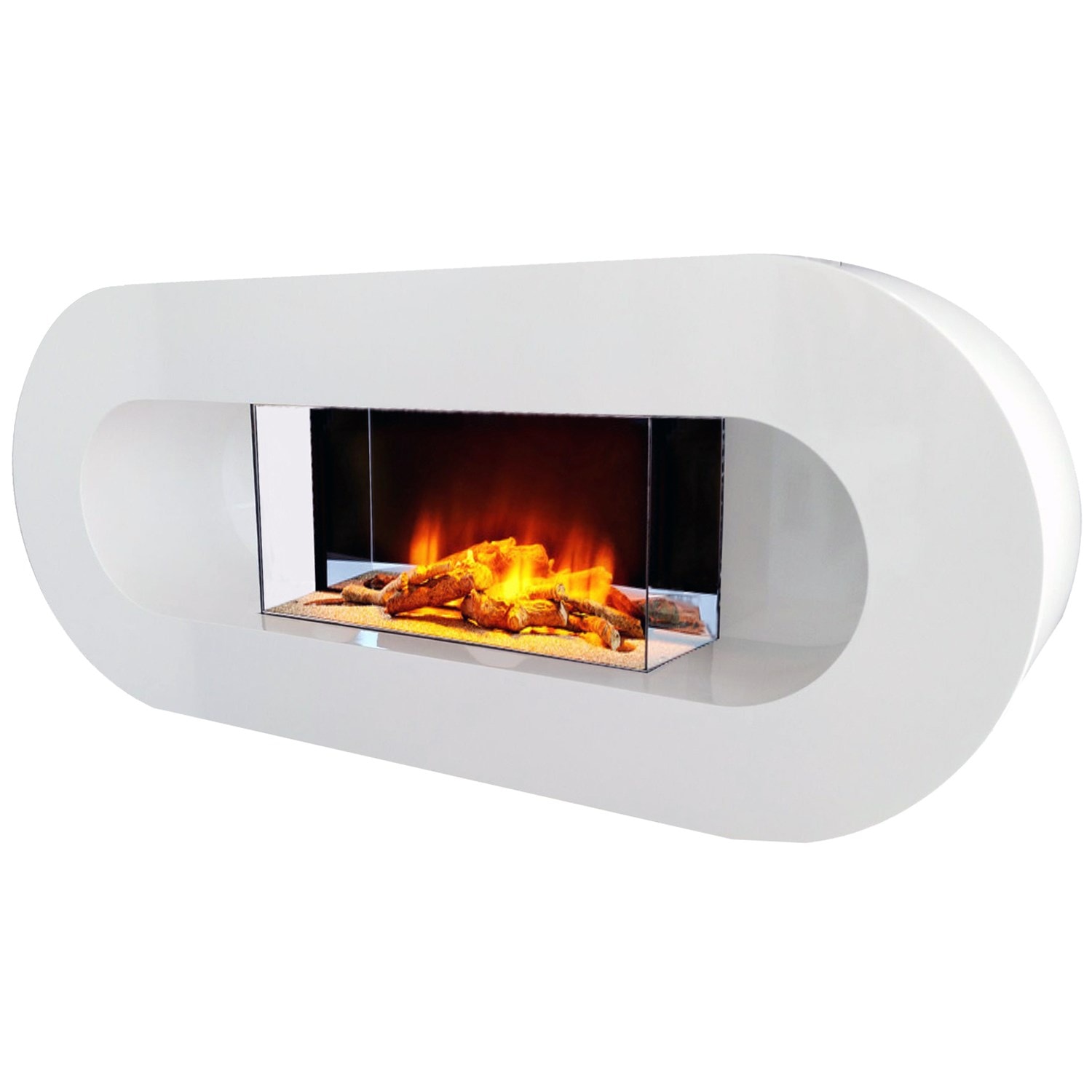 Foyer à buches avec effet flamme et chauffage 2000W