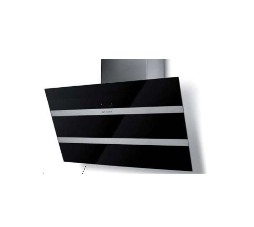 Hotte décorative 60cm 575m3/h (710m3/h intensif) verre Noir