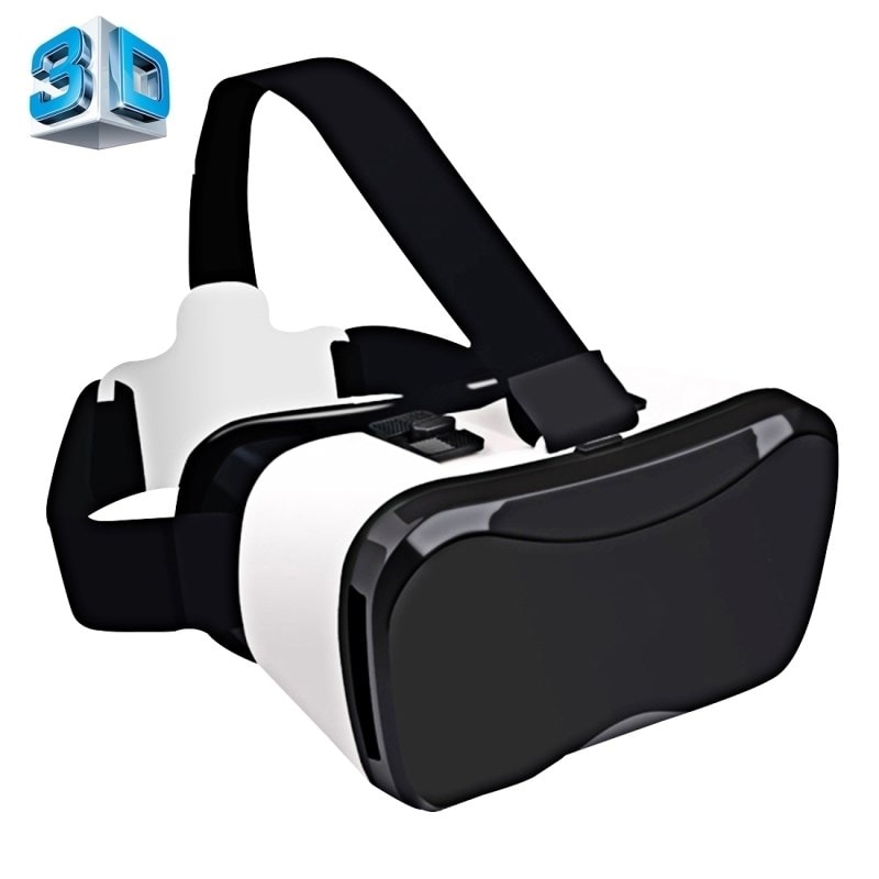 Casque VR Smartphone Android iPhone 4-6.3' Casque 3D Vision 100° Blanc YONIS  Pas Cher 