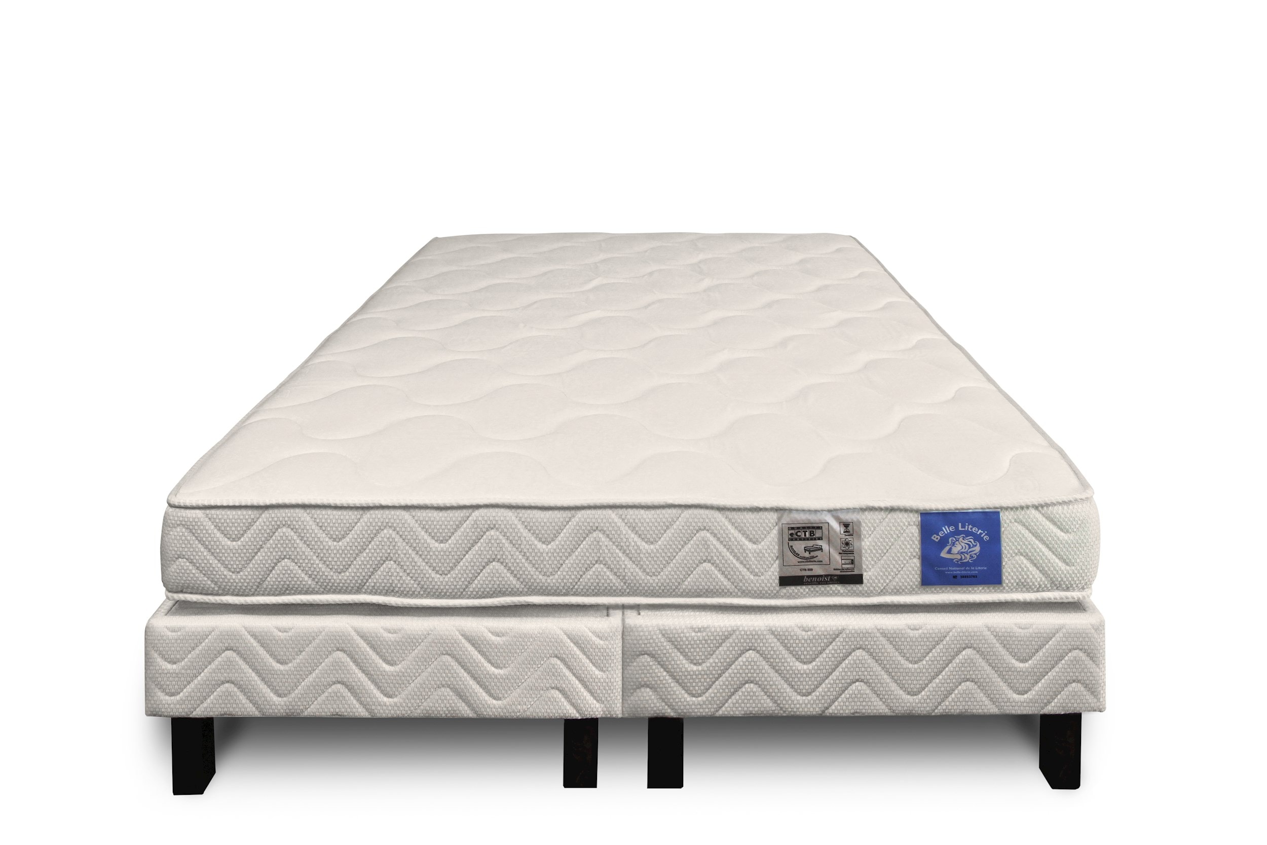 Ensemble 180x200 matelas+sommier mousse HR45 BENOIST BELLE LITERIE