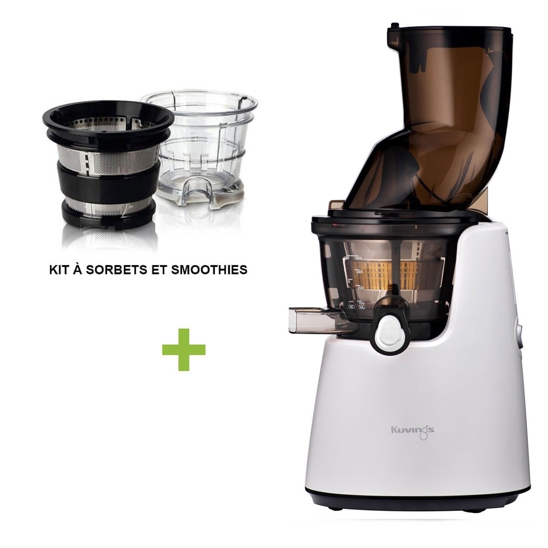 Kit Sorbets Et Smoothies Pour Extracteur Kuvings D9900/EVO820 - Tamis Et Bol Inclus - Gris