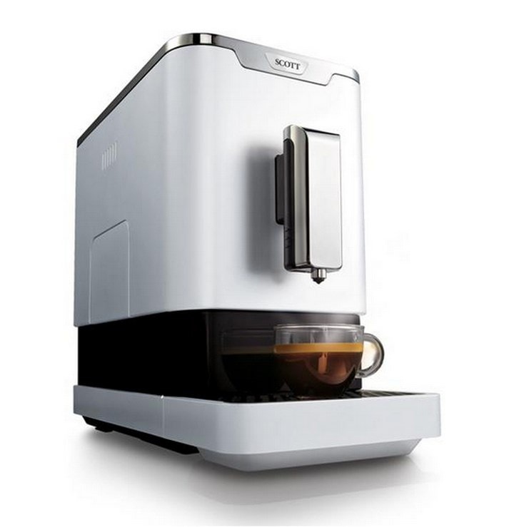 Machine à café expresso broyeur à grains compacte Scott Slimissimo