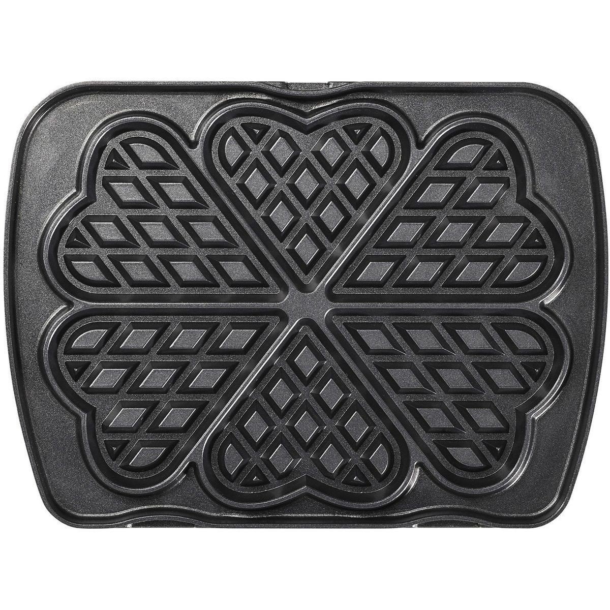 paire de plaques pour 6 gaufres coeur pour gaufrier premium 010522