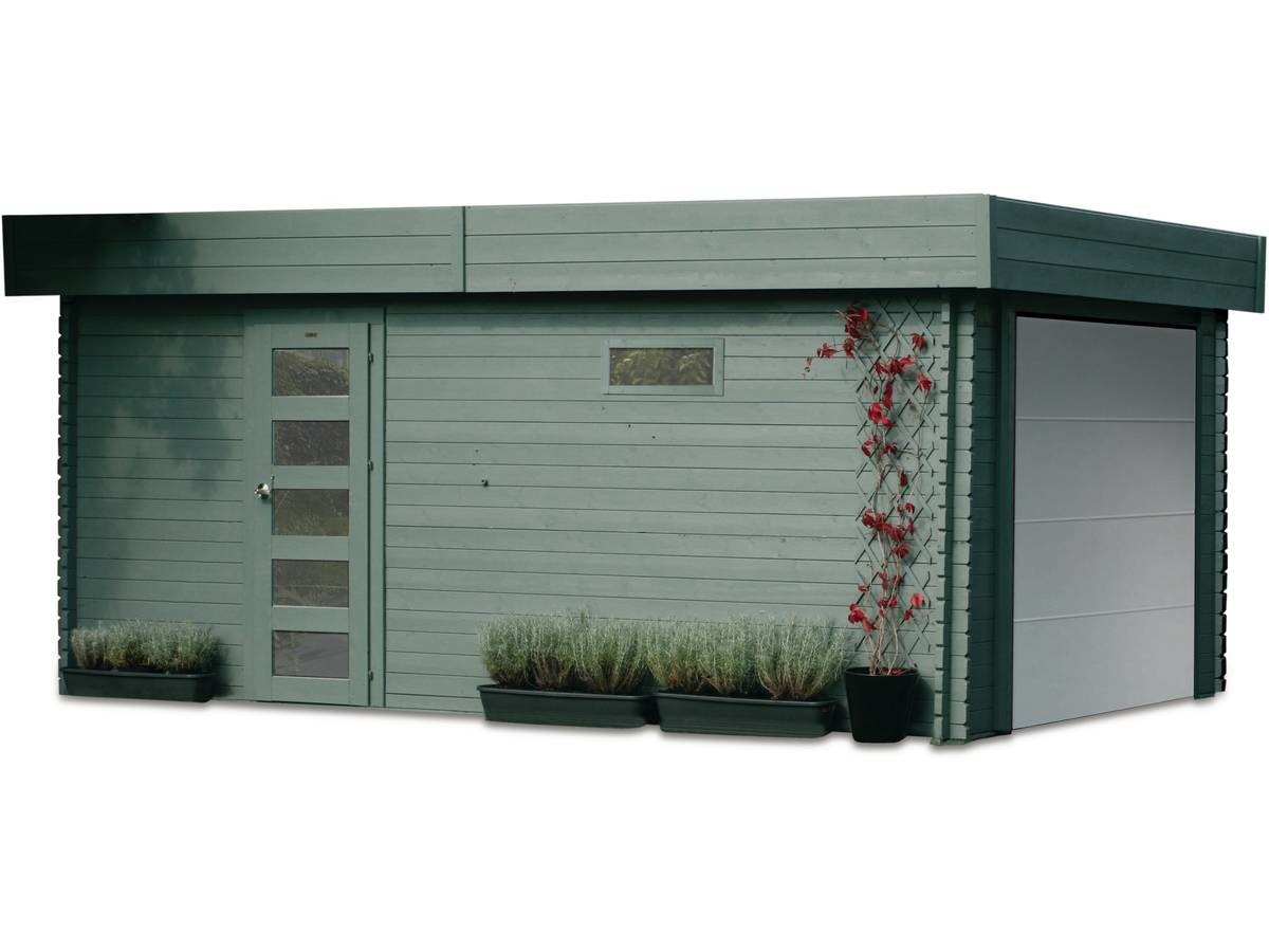 Jardin et extérieur : Garage modern motorisé Solid 358X538 cm (40