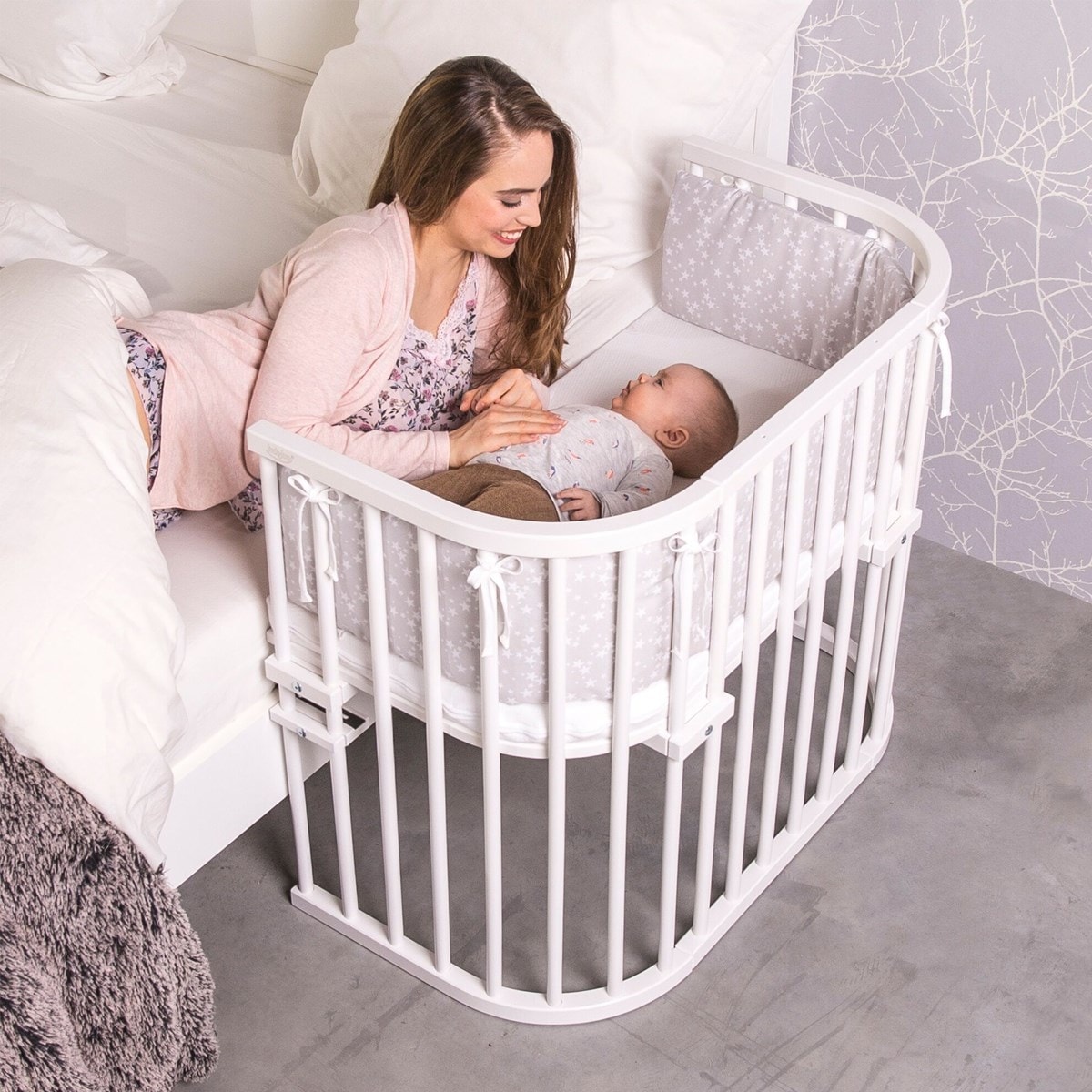 Berceau cododo Maxi Laqué blanc BABYBAY 2489 Pas Cher
