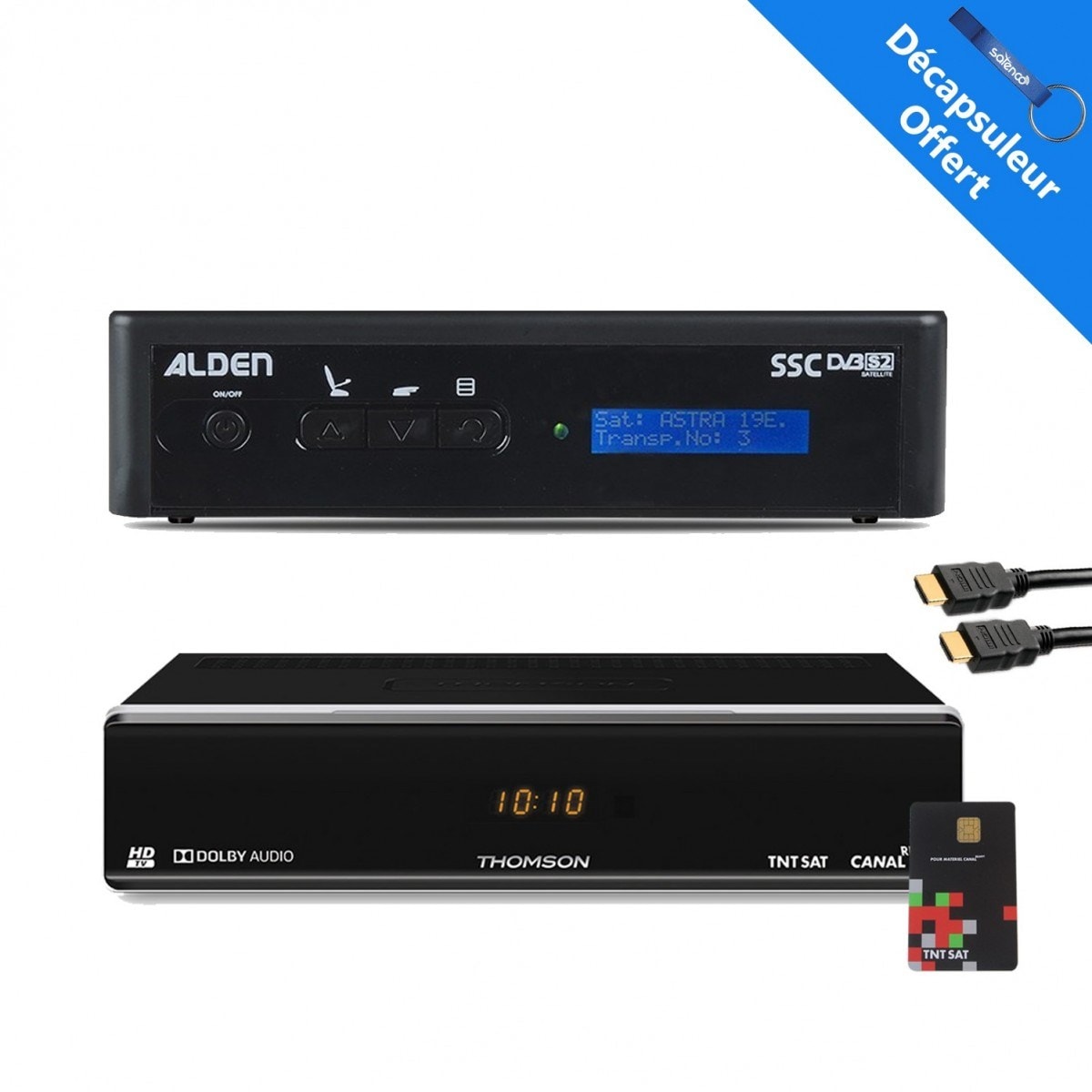 Enlever Les Sous Titres Tv Thomson Vente PACK ALDEN Récepteur THOMSON THS804 TNTSAT HD + Pointeur MRA HD