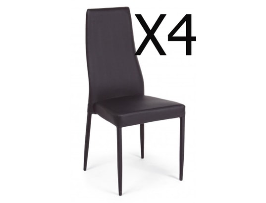 PEGANE Lot de 4 chaises en fer coloris Noir Dim : L 44 x P 44 x H 99 cm PEGANE MA 82CA493LOTD Y7BI9 PEGANE Lot de 4 chaises en fer coloris Noir Dim : L 44 x P 44 x H 99 cm PEGANE MA 82CA493LOTD Y7BI9