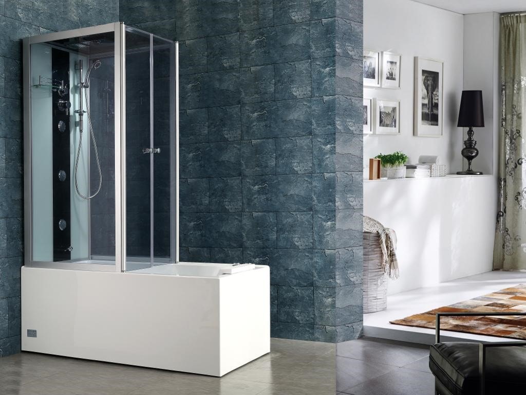 Cabine de douche intégrale avec baignoire daria en acrylique renforcé