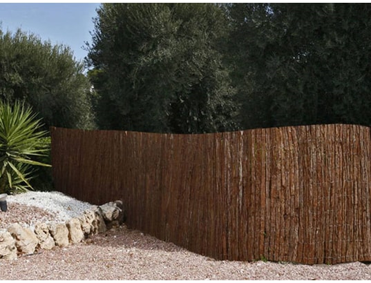 Brise vue en écorces de pin naturel - 6 rouleaux de 2 x 5 m - jardideco