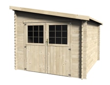 Abri jardin métal aspect bois 10,46 m2 Yardmaster + kit d'ancrage