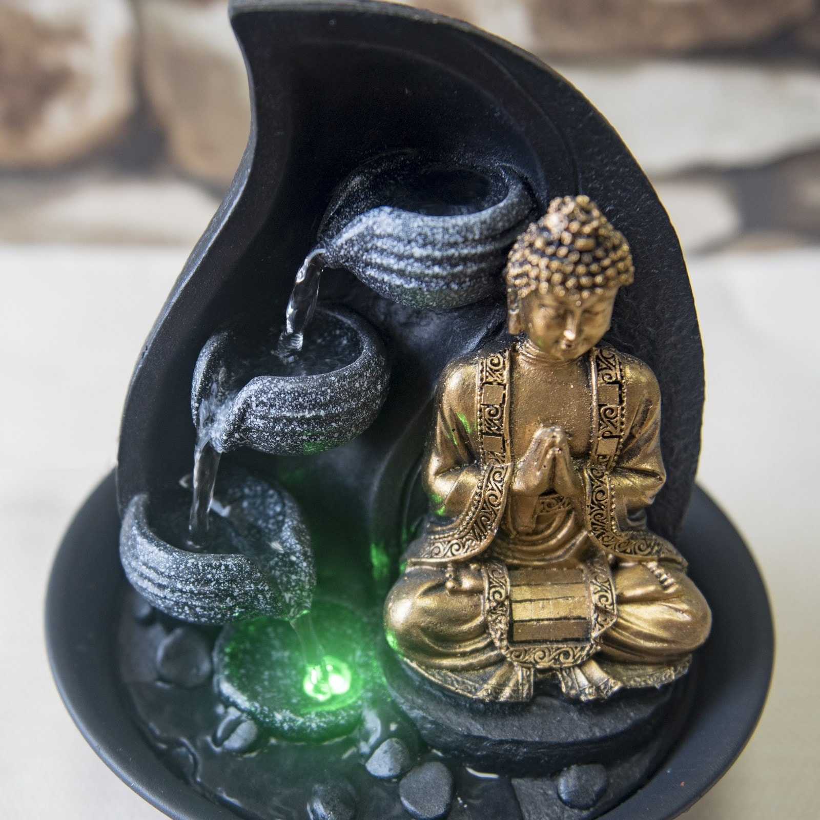 Zen'light statuette bouddha or - décoration zen et feng shui