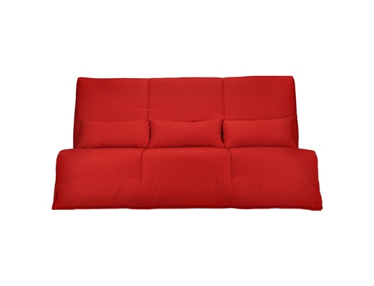 banquette clic-clac gaya, matelas latex 15 cm 140 x 200 cm rouge