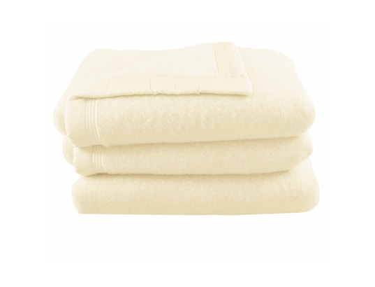 Comptoir du Linge LAI518ROS Couverture Laine 180 x 220 cm Rose 500 grs