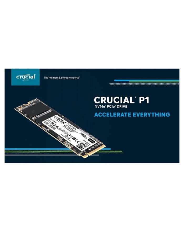 SSD Crucial P1 M.2 PCIe NVMe 500 Go - CT500P1SSD8 CRUCIAL Pas Cher 