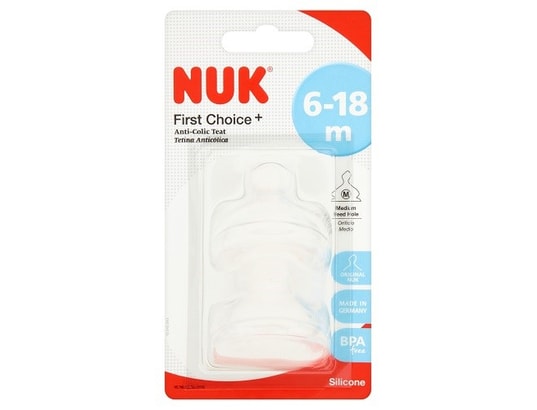 Promotion Nuk Tétines silicone base large Taille 0-6 mois perçage M