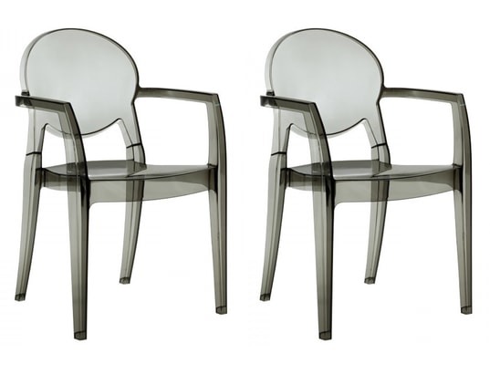 SCAB DESIGN Chaise Lot de 2 faut. Igloo transparente fumé SCAB DESIGN Chaise Lot de 2 faut. Igloo transparente fumé
