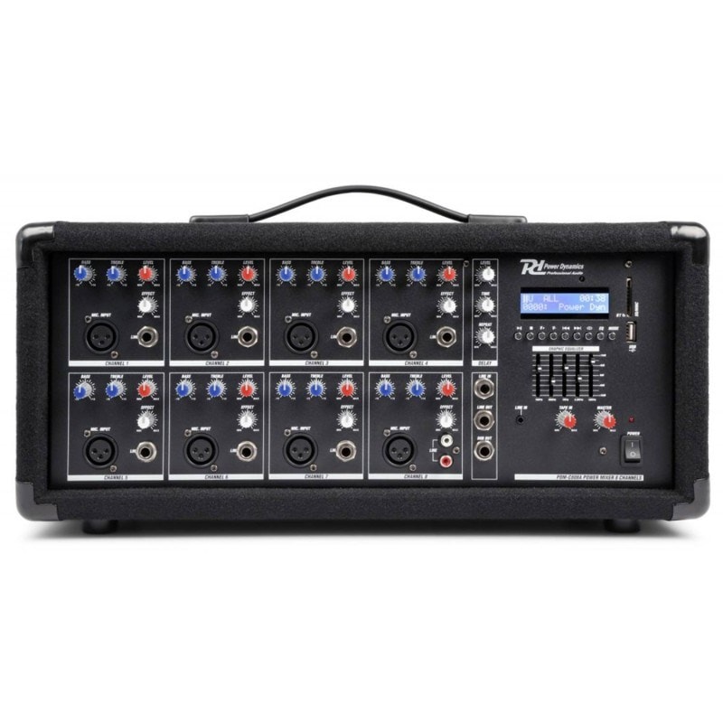 Table de mixage amplifiée 8 canaux - 800W - BLUETOOTH/USB - Power Dynamics  PDM-C805A + Tél POWER DYNAMICS Pas Cher 