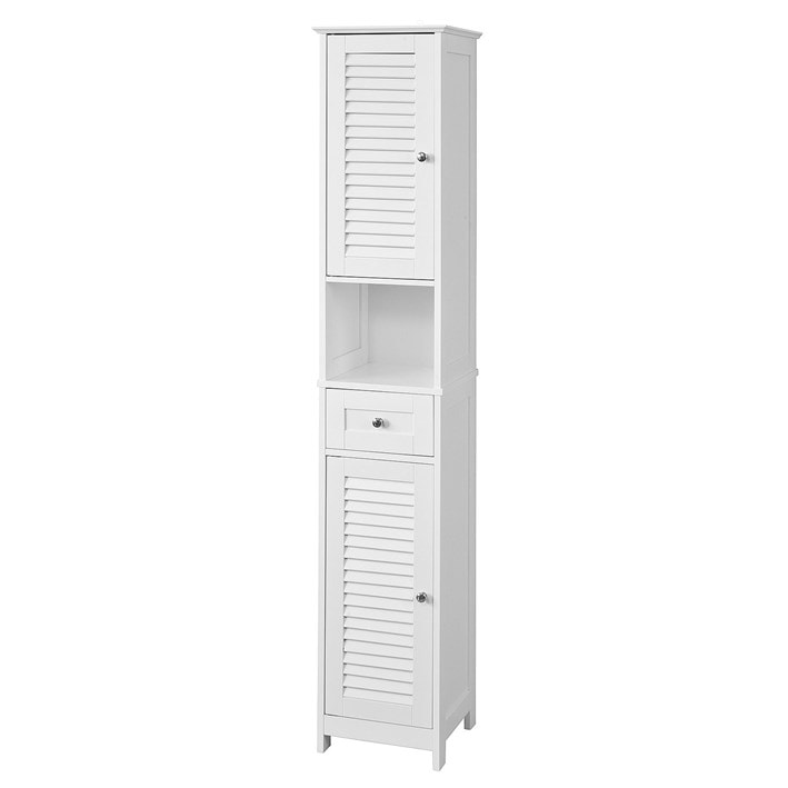 SoBuy FRG236-W Meuble Colonne de Salle de Bain Armoire Haute Meuble  Rangement - L32cm x P30cm x H170cm – Blanc : : Cuisine et Maison